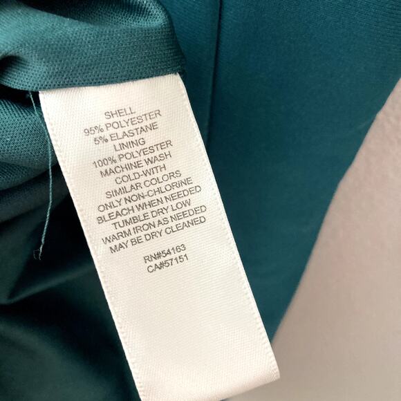 Eliza J Faux Wrap Ruched Jersey Sheath Dress - Green - 6 - Picture 6 of 9